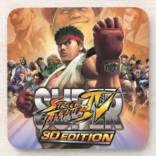 Super Street Fighter IV 3D Edition Box Art Coaster (Front)