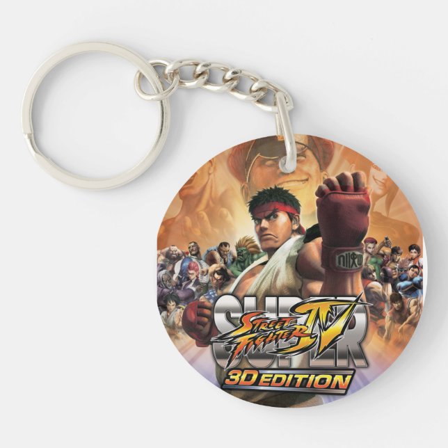 Super Street Fighter IV 3D Edition Box Art Keychain (Front)