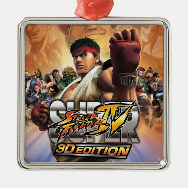 Super Street Fighter IV 3D Edition Box Art Metal Ornament (Front)