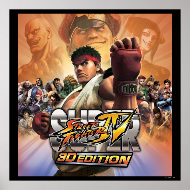 Super Street Fighter IV 3D Edition Box Art Poster (Front)