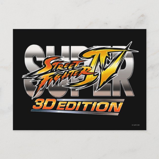 Super Street Fighter IV 3D Edition Logo Postcard (Front)