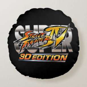 Super Street Fighter IV 3D Edition Logo Round Pillow