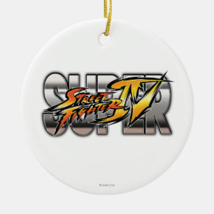 Super Street Fighter IV Logo Ceramic Ornament