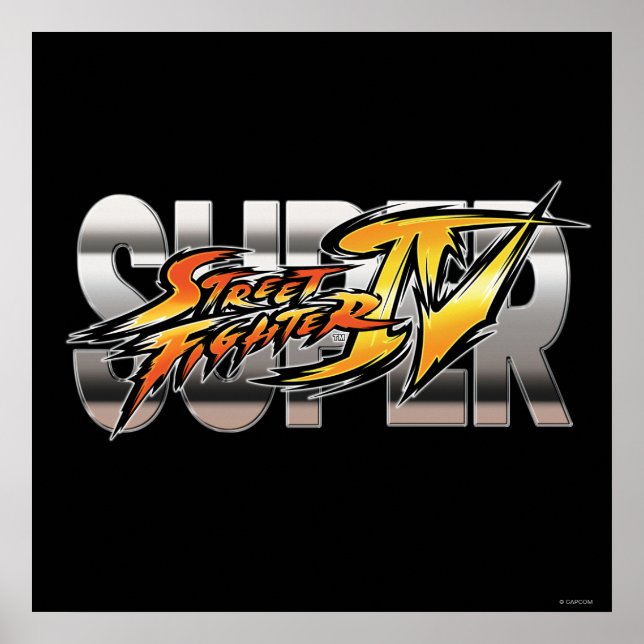 Super Street Fighter IV Logo Poster (Front)