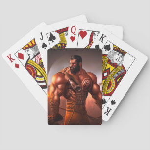 Super Strong Man Playing Cards