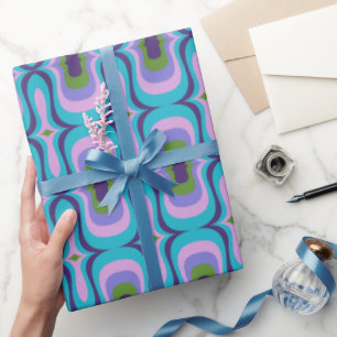 Super stylish and modern retro 60s 70s giftwrap wr wrapping paper