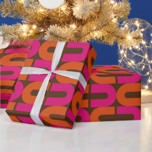 Super stylish and modern retro 60s 70s giftwrap wrapping paper