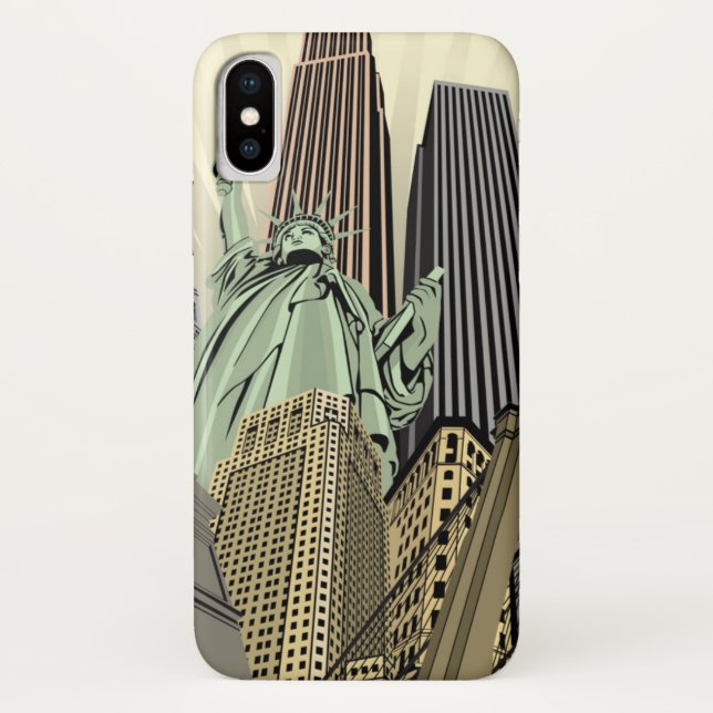 Super Stylized Cityscape NYC Case-Mate iPhone Case (Back)