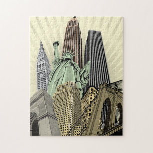 Super Stylized Cityscape NYC Jigsaw Puzzle