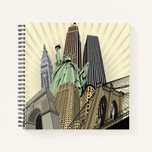 Super Stylized Cityscape NYC Notebook