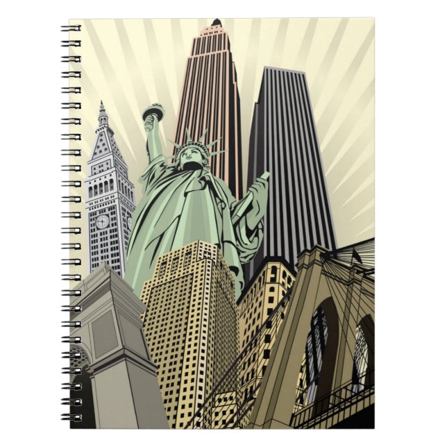 Super Stylized Cityscape NYC Notebook (Front)