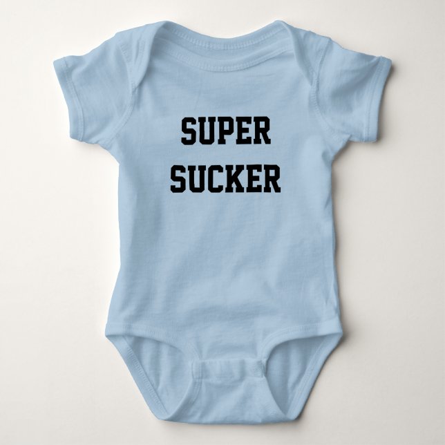 super sucker baby bodysuit (Front)