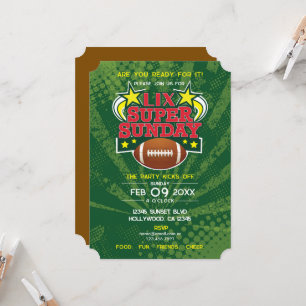 Super Sunday Football Party Invitation