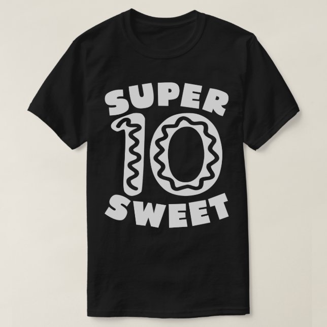 Super Sweet 10 Doughnut Birthday 2 T-Shirt (Design Front)