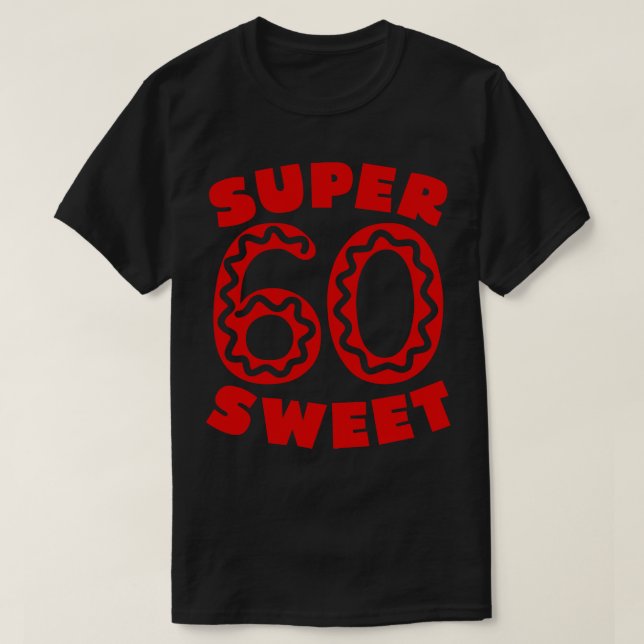 Super Sweet 60 Cherry Doughnut T-Shirt (Design Front)