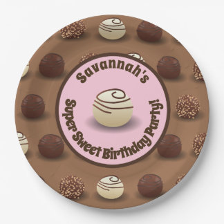 Super Sweet Chocolate Making Birthday Party Paper Plate