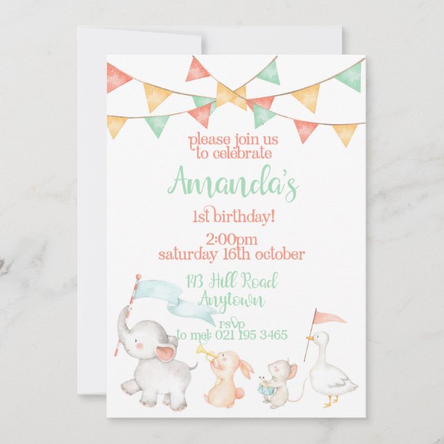 Super Sweet Customizable Birthday Invitation (Front)