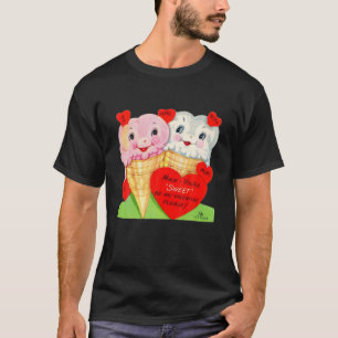 Super Sweet Ice Cream Cone Retro Vintage Valentine T-Shirt