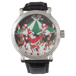 Super Sweet Vintage Christmas Santa & Reindeer Watch