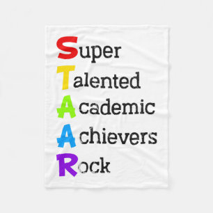 Super Talented Academic Achievers Rock Funny Test Fleece Blanket