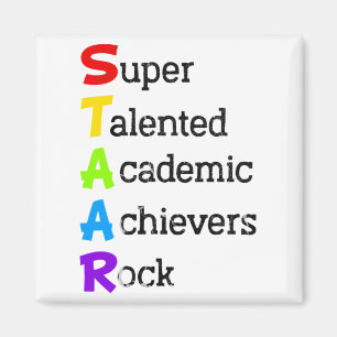 Super Talented Academic Achievers Rock Funny Test Magnet