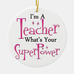 Super Teacher Ceramic Ornament