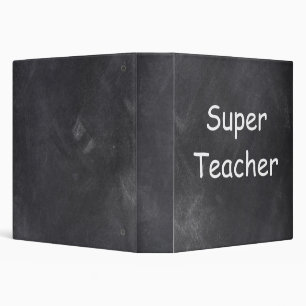 Super Teacher Chalkboard Design Gift Idea Binder