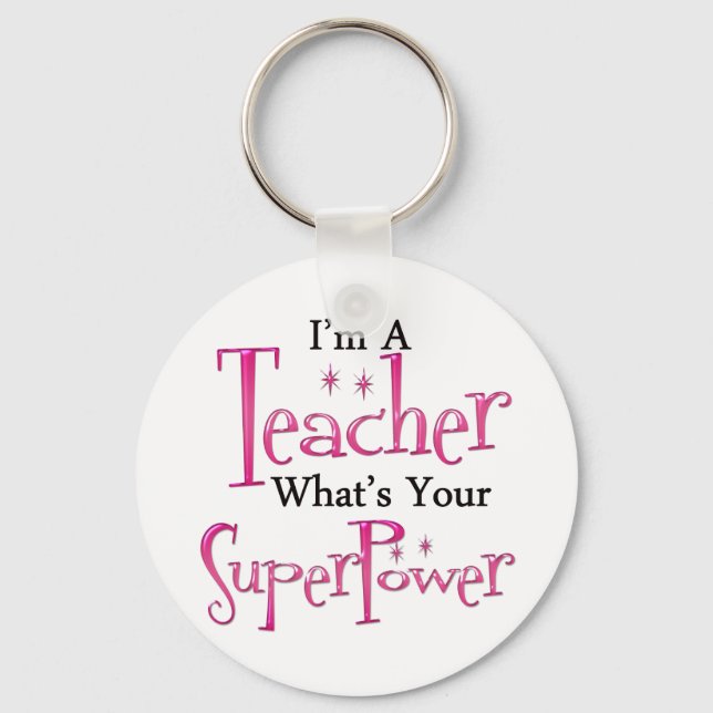 Super Teacher Keychain (Front)