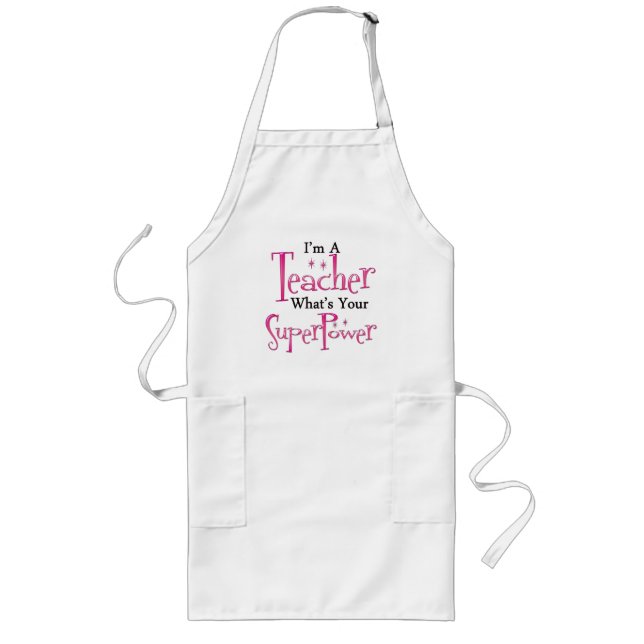 Super Teacher Long Apron (Front)