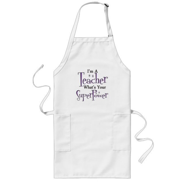 Super Teacher Long Apron (Front)