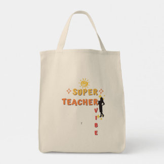 Super Teacher Vibe Tote Bag