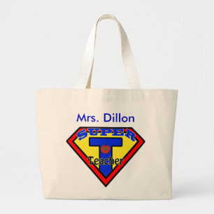 Super Teacher's Tote Bag Template
