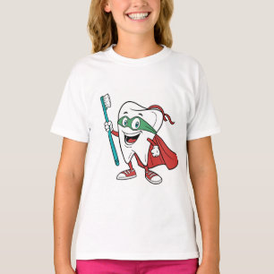 Super Tooth Hero   Cavity Fighter Kids & Dentist T-Shirt
