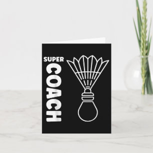 Super Trainer Badminton Sport Simple Badminton Coa Card