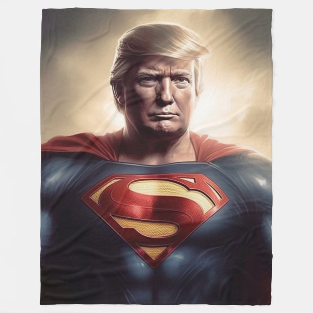 SUPER TRUMP MAN FLEECE BLANKET (Front)