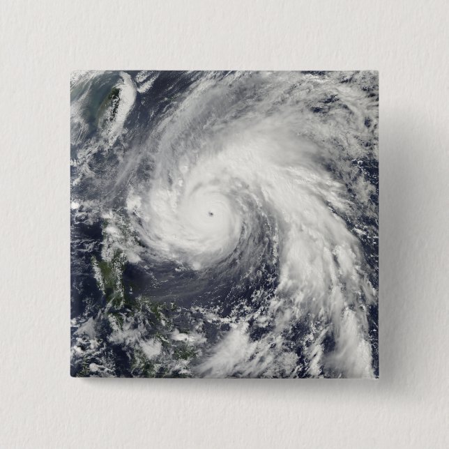 Super Typhoon Megi 2 Inch Square Button (Front)