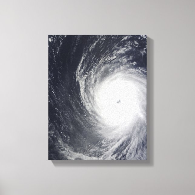 Super Typhoon Melor hovers over the Pacific Oce Canvas Print (Front)