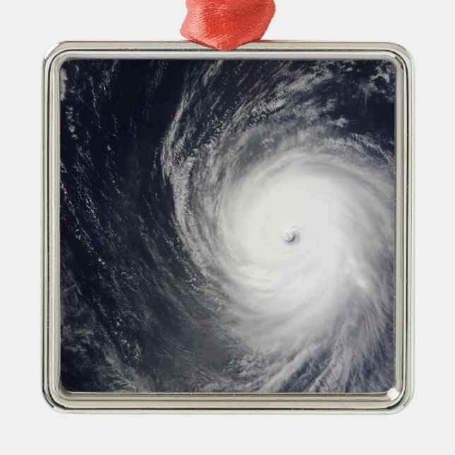 Super Typhoon Melor hovers over the Pacific Oce Metal Ornament (Front)