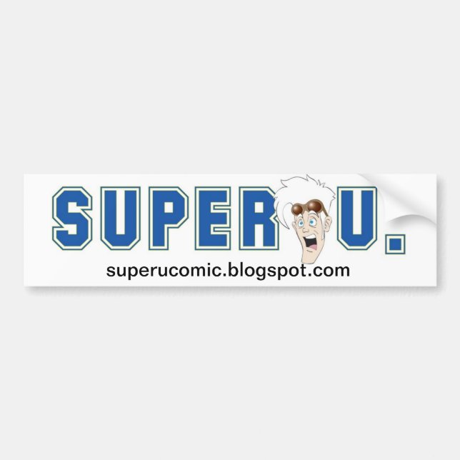 Super U. Bumper Sticker! Sticker (Front)