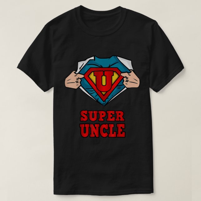 Super uncle Superhero Shirt  Great gift from niece (Design Front)