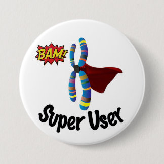 Super User 3 Inch Round Button