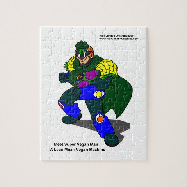 Super Vegan Man (Notre Mascotte) Jigsaw Puzzle (Vertical)