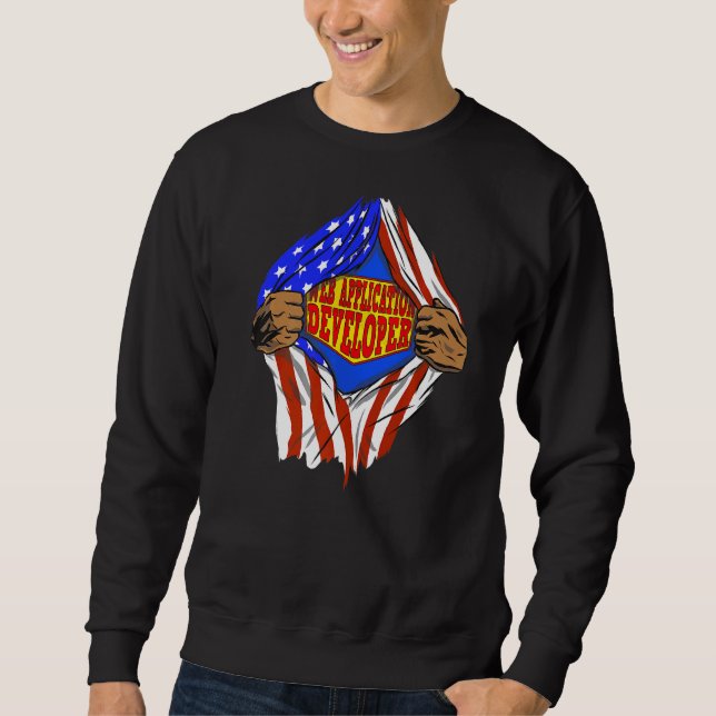Super Web Application Developer Hero Job Sweatshirt (Front)