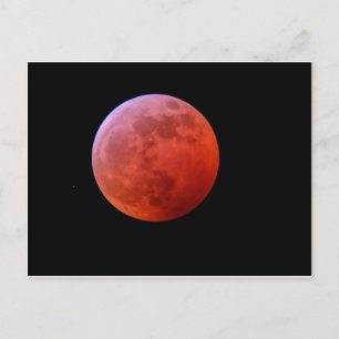 Super Wolf Blood Moon Holiday Postcard