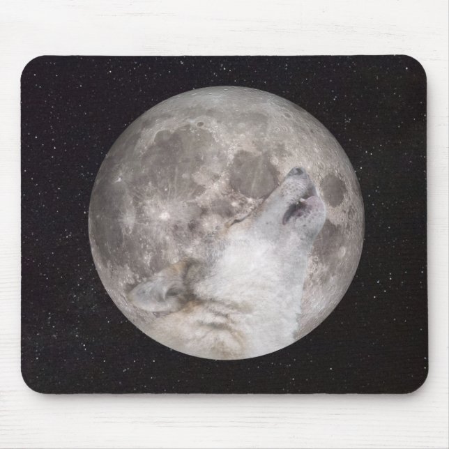 Super Wolf Moon Mouse Pad (Front)