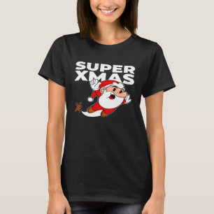 Super Xmas Santa Claus Gamer Reindeer Gamer Pajama T-Shirt