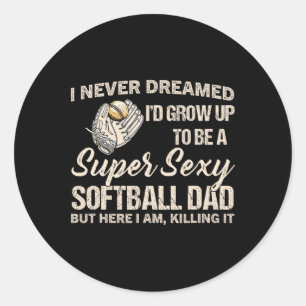 Super Y Softll Dad Softll Lover Classic Round Sticker