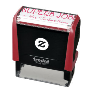 "SUPERB JOB!" Acknowledgement Rubber Stamp