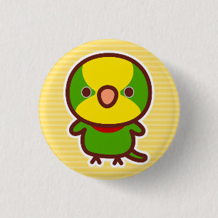 Superb parrot 1 inch round button