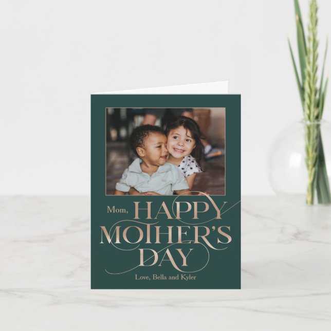 Superb Swirl Happy Mother's Day Photo Card (Front)